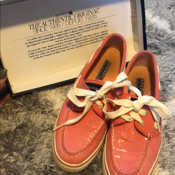 ❄️Coral sparkly SPERRY shoes - Picture 5 of 5